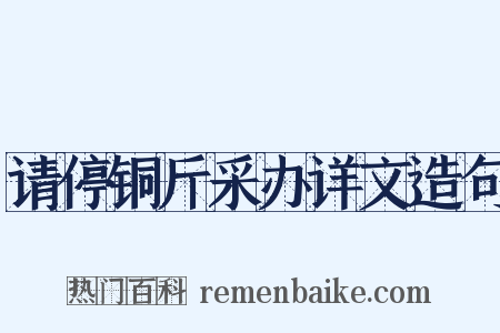 请停铜斤采办详文造句是什么意思的图片